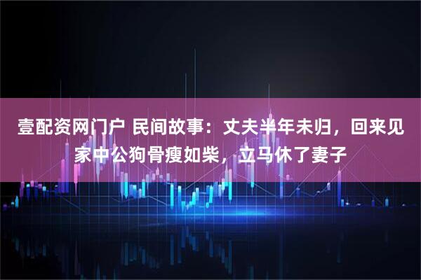 壹配资网门户 民间故事：丈夫半年未归，回来见家中公狗骨瘦如柴，立马休了妻子