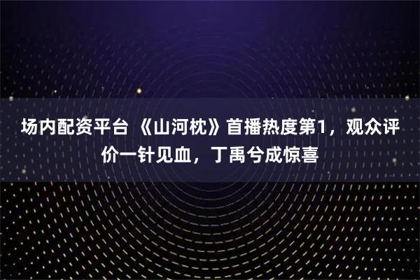 场内配资平台 《山河枕》首播热度第1，观众评价一针见血，丁禹兮成惊喜